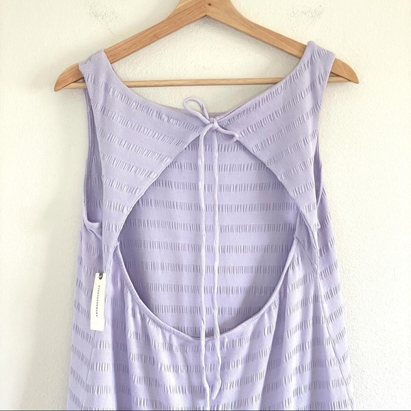 NWT Anthropologie Josephine Lavender Flounced Open Back Mini Dress Medium - Picture 9 of 16